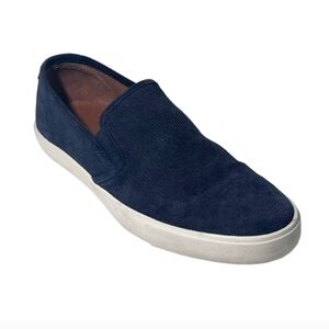 Frye Brett Mens Navy Blue Slip On Leather Sneakers size 9.5